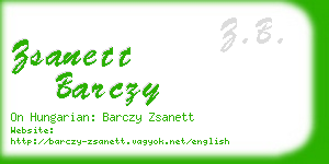 zsanett barczy business card